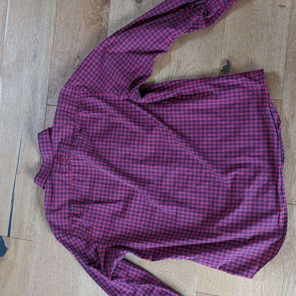 Banana Republic men's button up dress plaid shirt size XL - Picture 4 of 5